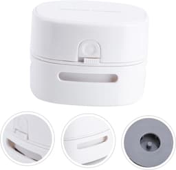 Draagbare Stofzuiger - Mini Veegmachine - Bureau Schoonmaken - Stille Werking - 7.9 x 7.9 x 6 cm - Wit — thumbnail 4