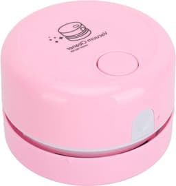 Mini Stofzuiger - Desktop Reiniger - Bureau Schoonmaken - Stille Werking - 9x9x7 cm - Roze — thumbnail 1