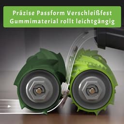 Dailygoods- Borstels Set van 2 - Reserveonderdelen voor iRobot E-serie - Rolborstels - Rubber - Hoogwaardig materiaal - Verbeterde zuigkracht - Stofzuigerborstels — thumbnail 2