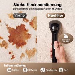 Natte Stofzuiger - Bekledingsreiniger Apparaat - Dieptereiniging Textiel - Sterke Zuigkracht 18kPa - 3 kg Lichtgewicht - Zwart — thumbnail 4