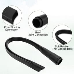 Dailygoods- Spleetmondstuk flexibel 620 mm - Stofzuigeraccessoires - Universeel voor 32 mm - Zuigmond - Reinigen onder meubels - Zacht rubber. - Stofzuigermondstuk — thumbnail 2