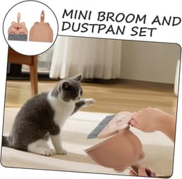 Reinigingsset Bezem Stoffer - Mini Veegset - Bureau Schoonmaken - Compact Ontwerp - 23 cm - Afgebeeld — thumbnail 4