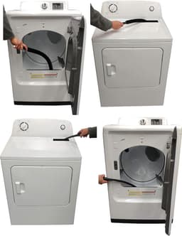 Vacuüm bevestiging voor droger ventilatie, spleet reinigingsgereedschap voor kleren droger met pluisvanger borstel en flexibele slang. — thumbnail 5