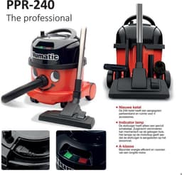 Numatic stofzuiger PPR240 - Stofzuiger met zak - Rood — thumbnail 4