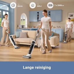 Natte droge stofzuiger - Steelstofzuiger allesreiniger - Vloeren reinigen - Automatische zelfreiniging - 4 kg lichtgewicht - Wit — thumbnail 2
