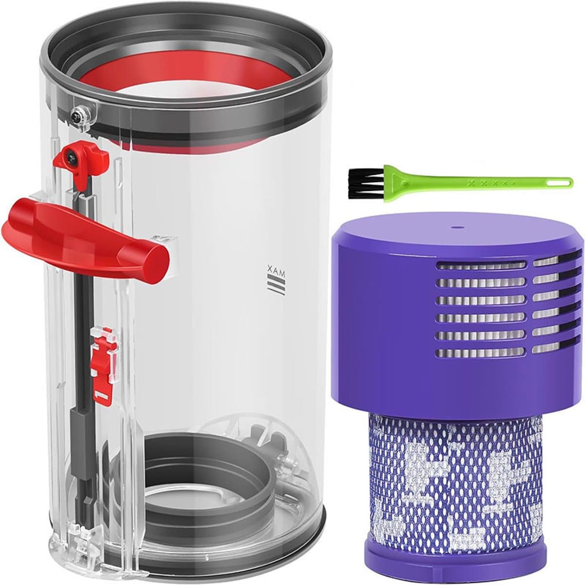 Geschikt voor dyson V10 SV112 SV13 Accessoires voor stofzuigers stofopvangbak voor het vervangen van stofopvangbak + filter + borstel -3 stuks — afbeelding 1