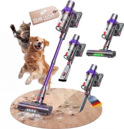 Vovtenza Steelstofzuiger Draadloos – Stofzuiger Zonder Zak – 70.000 Pa – Draadloze Stofzuiger – Krachtig - Kruimeldief – Dierenharen – LED Zuigmond – Lichtgewicht – Premium Paars — thumbnail 1