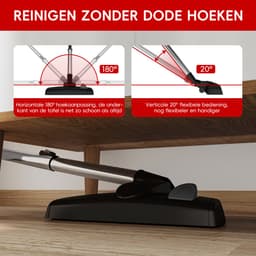 Authmic Stofzuiger met Snoer – Krachtige Zuigkracht, Lichtgewicht Design, Meerdere Opzetstukken, Geschikt voor Alle Vloertypen - Zwart — thumbnail 5