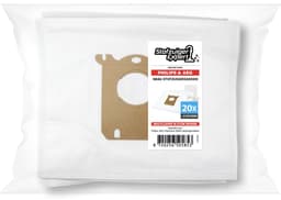 20x S-Bag 3D Stofzuigerzakken geschikt voor Philips, AEG, Electrolux Microvezel - 20x stofzakken + 2 Filters - A-Kwaliteit Alternatief — thumbnail 3