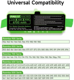 6700mAh Batterij voor iRobot Roomba 500-900 Series — thumbnail 5