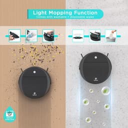 Robot Vacuum Cleaners - Lefant 2-in-1 Robot Vacuum Cleaner with Mop Function - 2200pa Powerful Suction - Automatic Self-Charging Intelligent Vacuum Robot - Ideal for Animal Hair/Hard Floor/Low Pile Carpet — thumbnail 4