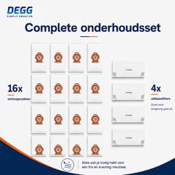 DEGG® - Stofzuigerzakken Geschikt voor Miele Guard M1 CO HyClean Pure – 16 Stuks + 4 Filters — thumbnail 4