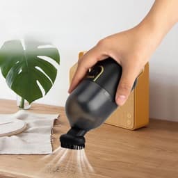 Draadloze Handstofzuiger - Desktop Reiniger - Bureau Schoonmaken - Sterke Zuigkracht 2200 Pa - 9 x 7 x 12 cm — thumbnail 4