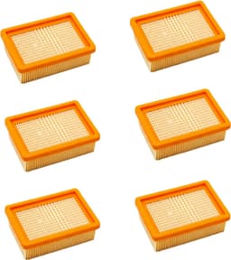 6 Stuks Voor KäRcher Stofzuigerfilterset - Filter Voor Stofzuiger -Vlakfilter voor KäRcher Wd4/Wd5/Wd6/Mv4/Mv5/Mv6 Vlakfilter — thumbnail 1