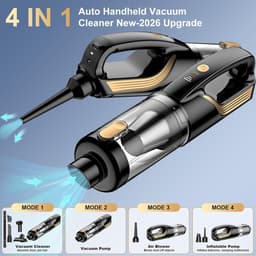 Draagbare Kruimeldief - Auto Stofzuiger - Auto Interieur Reinigen - 4-in-1 Functies - 27000Pa Zuigkracht - Zwart — thumbnail 3