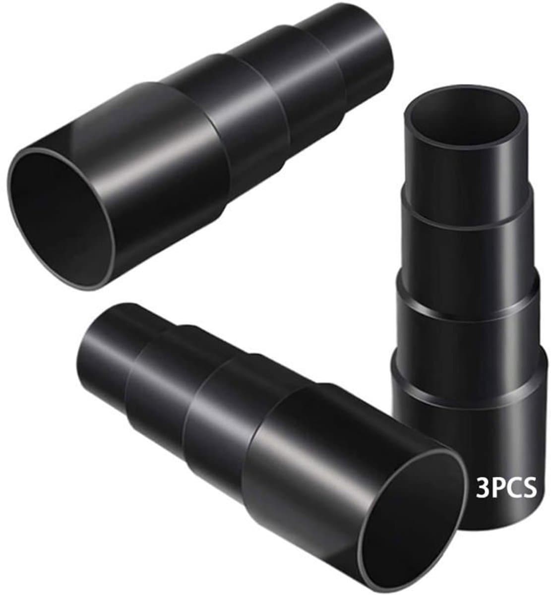 LISM-Drie adapters, PVC-verloopslang, verstelbare maat 25-42 mm, geschikt voor stofzuigers en elektrisch gereedschap. — afbeelding 1