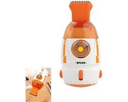 KZQ Mini bureaustofzuiger 600 Pa zuigkracht - Compact en draagbaar voor gumresten papiersnippers en toetsenbordstof - Capaciteit 55 ml - Oranje