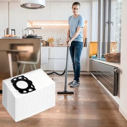 16 stuks - Stofzuigerzakken - Stofzuigerzakken voor robotstofzuigers - Compatibel met Kärcher - Wit — thumbnail 2