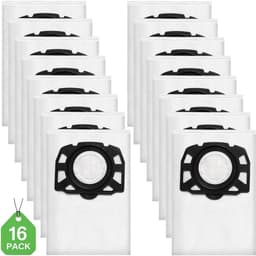 16 stuks - Stofzuigerzakken - Stofzuigerzakken voor robotstofzuigers - Compatibel met Kärcher - Wit — thumbnail 5