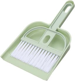 Mini Bezem Stoffer - Kleine Set - Bureau Schoonmaken - Compact Ontwerp - 17x10.5cm - Groen — thumbnail 4