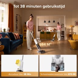 Roborock F25 GT Gen 2 Set-Vloerreiniger-Nat Droog Stofzuiger-draadloos-Elektrische dweil-20000 Pa-180° platliggend-90 °C Hoge temperatuur Sneldrogend-Zelfreiniging-Anti-Klits Rol voor Huisdierhaar-Randreiniging — thumbnail 4