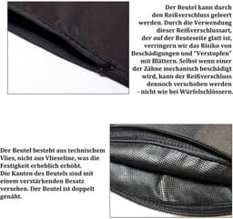 Bladblazer Zak - Vliesvervanging Tuin - Blad Verzamelen - Ritssluiting Onderkant - 53x70 cm - Zwart — thumbnail 5