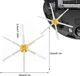 Zes zijborstels Geschikt voor de iRobot Roomba 600/700/800/900-serie — thumbnail 2