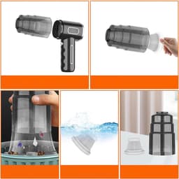 REDOM Stofzuiger 3500 Pa – Draadloze Handstofzuiger met Krachtige Zuigkracht – Lichtgewicht Stofzuiger voor Huis en Auto – Dubbele Motor – Zwart — thumbnail 3
