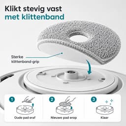 4 Stuks Dweilpads Reserveonderdelen voor Robotstofzuiger - Herbruikbare Dweildoeken voor Dreame L10 Ultra L10S Pro L10S Ultra Heat L10 Prime L20 L30 L40 L50 Ultra X30 X40 X50 Ultra en Mova V50 Ultra - Wasbare Vervangingspads voor Vloerreiniging — thumbnail 3