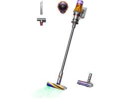 Dyson V12 Detect Slim Absolute - Steelstofzuiger - Nikkel/Geel - 150 Air Watts - Lichtgewicht