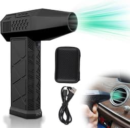 Elektrische Bladblazer - Draagbare Stofzuiger - Computer Reinigen - 130.000 RPM Motor - 200W Vermogen - Zwart — thumbnail 1