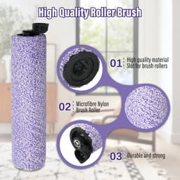 Dailygoods- Borstelrol Set - 2 Microvezel Borstelrollen - 2 HEPA-Filters - Geschikt voor Shark HydroVac XL - Antiklit Technologie - Wasbaar en Herbruikbaar - Stofzuigerborstel — thumbnail 3