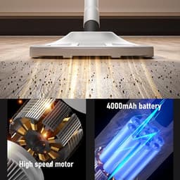 Draadloze Kruimeldief - Handstofzuiger Draagbare Stofzuiger - Efficiënt Huis Schoonmaken - Krachtige Zuigkracht - 4000mAh Batterij - Zwart — thumbnail 3