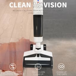 Slimme nat-droogstofzuiger van 100-240V, 250W draadloze reiniger voor hardhouten vloeren, stofzuiger met dweilfunctie in één stap, krachtige zuigkracht van 25.000 Pa met zichtbaar led-scherm en indicatielampjes voor harde vloeren. — thumbnail 3