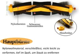 Rolborstels - hoofdborstel - Onderdelen geschikt - HEPA-filters - Geschikt Voor Ecovacs Deebot Ozmo 920/950/700/750/T5/T8/T8+/T8 AIVI/N8/N8+/N8 PRO/T9 - Vervangende onderdelen voor robotstofzuiger — thumbnail 5