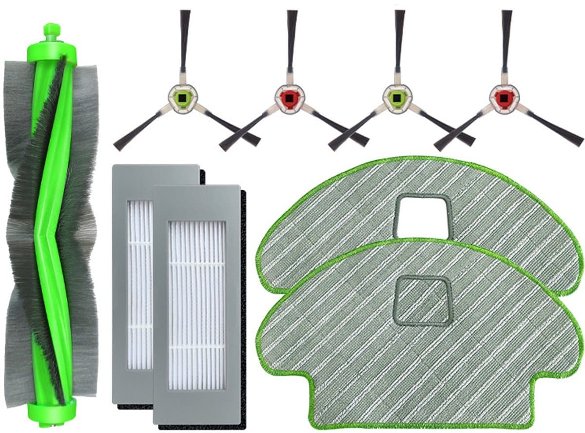 onderhoudsset robotstofzuiger - 9 stuks - geschikt voor iRobot Roomba Combo 113 - Onderhoudsset alternatief voor 4719025 - voor robotstofzuiger met dweilfunctie — afbeelding 1