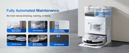 ECOVACS - DEEBOT T50 Max Pro Omni Gen 2 - Stofzuig- en dweilrobot - 18.500 Pa zuigkracht- Zelfreinigende Robotstofzuiger met Warmwater – Dweilsysteem - Automatisch Leegstation - Geschikt voor dierenharen — thumbnail 3