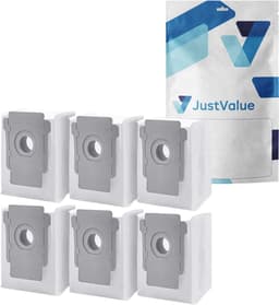 JustValue Stofzuigerzakken Geschikt Voor iRobot Roomba - 6 Stuks - Automatische Vuilafvoer - Geschikt voor i3+ i4+ i6+ i7+ i8+ j7+ s9+ - Microvezel - Perfecte Pasvorm - Stofdicht — thumbnail 3