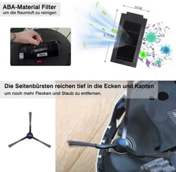 Accessoires Geschikt voor Ecovacs Deebot T50 Omni/T50 Pro Omni/T50 Max Pro, JKOISL 1 x hoofdrolborstel, 6 x stofzak, 4 x zijborstels, 2 x filter 4 x dweildoeken, reserveonderdelen zuigrobot, accessoireset — thumbnail 4
