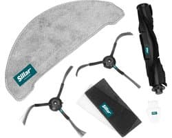 Sillar, set accessoires voor stofzuiger, vervangingsonderdelen, geschikt voor XIAOMI Viomi S9, 2 filters voor stofzuiger + 2 zijborstels, borstel/roterende rol + microvezelmop + reinigingsborstel, 6 stuks