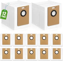 12STUKS Stofzakken reserveonderdelen - geschikt voor Tapo RV30 Max - RV30 Max Plus - RV20 Max Plus - RVA202 - grote capaciteit vliesstoffen - stofzuigerzakken - accessoires - robotstofzuiger accessoireset - reserveonderdelen — thumbnail 1