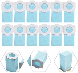 12x Stofzakken - geschikt voor Makita DCL182ZB, DCL182, CL107FD, DCL282, CL121D, CL002G - 194566-1 Blauw - voor kruimeldief snoerloos, handstofzuiger — thumbnail 1