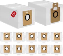 12 stuks stofzakken geschikt voor met Dreame D10 Plus / D10s Plus / Z10 Pro / L10 PLUS stofzuigerrobot - Stofzuigerzakken - 3L grote capaciteit stofzuigerzakken, reserveonderdelen, accessoireset — thumbnail 1