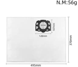 10 stuks stofopvangzak geschikt voor Kärcher WD2 Plus, WD3S WD 3 S, WD 3 V, SE4001, SE4002 - Bouwstofzuigeraccessoires - Stofzuigerzakken - stofzuiger zakken — thumbnail 4