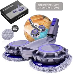 Highlygoods® Elektrische Dweil Opzetstuk - Voor Dyson Steelstofzuiger - Mop - Vloerwisser - Stofzuiger Dweil - Nat en Droog - Stofzuiger Accessoire met Wasbare Microvezel Pads – voor V7 V8 V10 V11 V15 — thumbnail 1