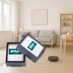 Sillar, set 12 stofzuigerfilters, HEPA filters, anti-allergeen, geschikt voor schoonmaakrobot iRobot Roomba serie E I J, E4, E5, E6, E7, Combo I5/I8/J5 PLUS, I3, I3+, I4, I4+, I5, I5+, vervanging, 5x6.5x2 cm — thumbnail 5