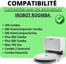 Borstel voor iRobot Roomba Combo 105/205/405/505, herbruikbare wasbare borstel [set van 6] — thumbnail 5