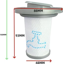 2 x Filter - geschikt voor Rowenta ZR009006 X-FORCE FLEX 8.60 RH96XX modellen - Wasbaar-Efficiënte reiniging — thumbnail 2