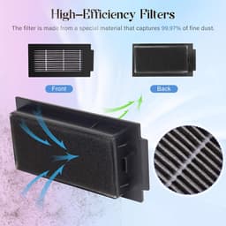 Accessoires gescht voor Ecovacs Deebot T50 Pro Omni/T50 Omni-stofzuiger, 1 hoofdborstel, 4 reinigingsdoeken, 4 zijborstels, 4 HEPA-filters, 6 stofzakken, 1 reinigingsgereedschap — thumbnail 5