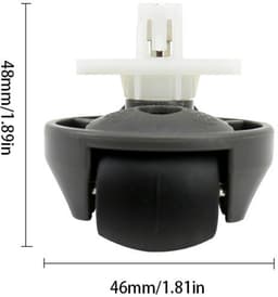 2 x stofzuigers Onderdelen - Universeel Wiel - Geschikt voor Roborock S7/S8-serie, T7S/G10/G20-serie （4.6 x 4.8CM） — thumbnail 2